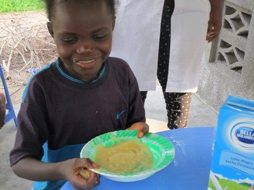 Feeding orphaned kids