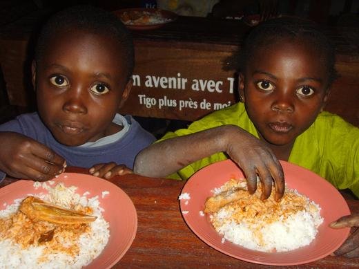 A hot meal for orphaned kids