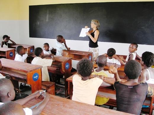 Coloring activity for orphaned children from the STEPS Character Building Program