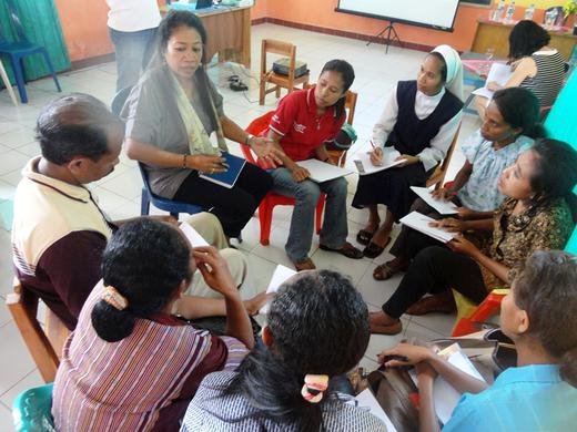Angel leading a Seminar in  Atambua.