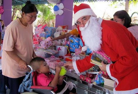 TFI member Victor as Santa Clause for the children’s Christmas program in Thailand.