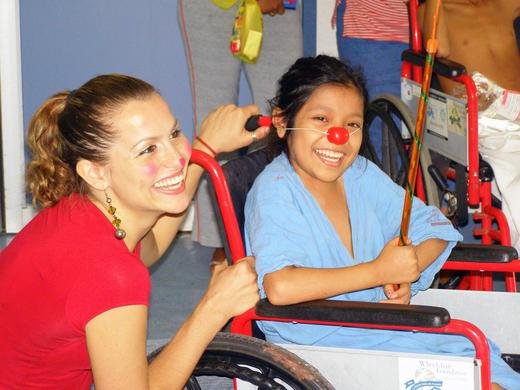 A young cancer patient is cheered by Liz, Mexico