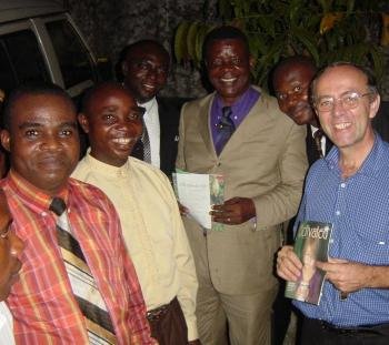 Paul distributing Christmas <em>Activated</em> magazines after a seminar