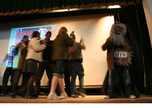 An HIV AIDS skit in Namibia