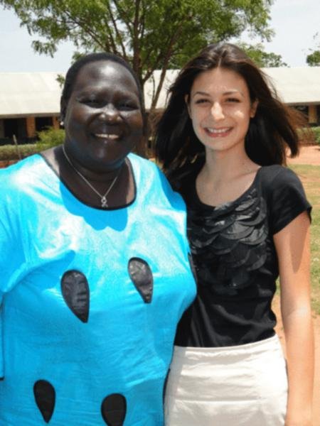 Anisa with the Inspector of Schools.