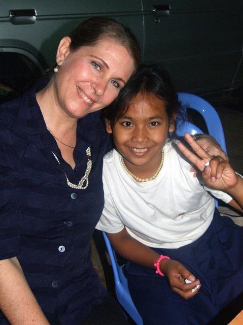 Ann and Somat enjoy a happy new year celebration in Cambodia