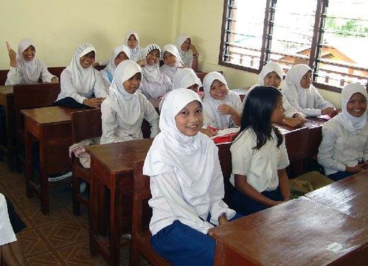 Beautiful smiles from the Students in their new school