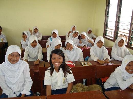 Beautiful smiles from the Students in their new school