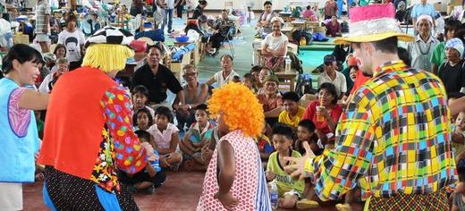 Bringing a bit of cheer to displaced children facing an uncertain future after Typhoon Morakot