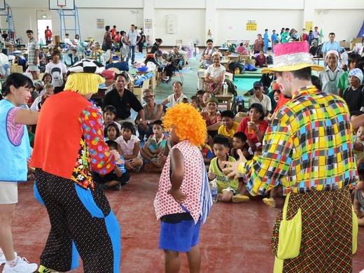 Bringing a bit of cheer to displaced children facing an uncertain future after Typhoon Morakot