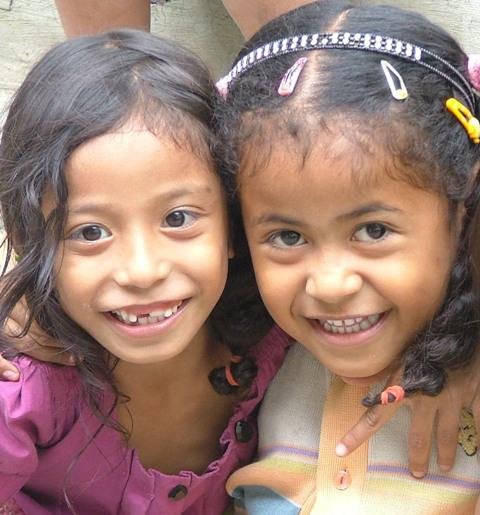 Children from a preschool in Kupang.