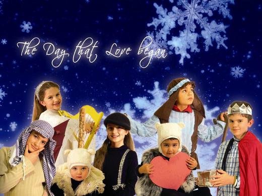 Children perform a Christmas play, UK