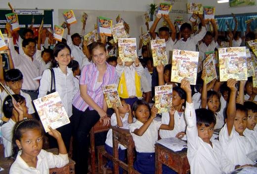 Children's Christmas mags for rural students and teachers in Cambodia