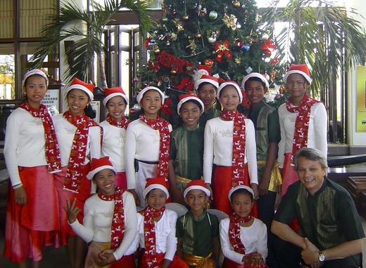 Christmas performance in Cambodia