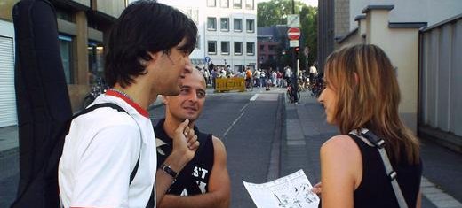 Dan and Libero ministering to the youth in Cologne, Germany