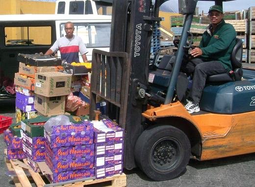 Frank at the market for a weekly donated food pick up
