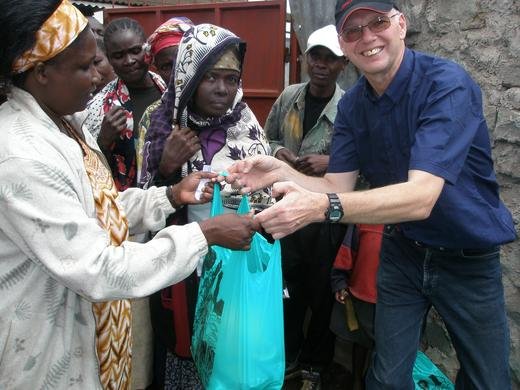 Franz with AIDSs patients in Kenya