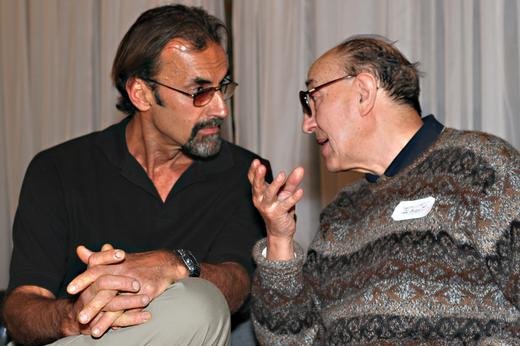 Jonathan (L) speaking with Benigno 