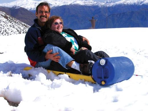 Jonathan and Dina at the top of the world!, Santiago, Chile