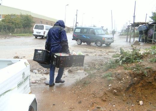 Matt delivering food even in the worst of weather