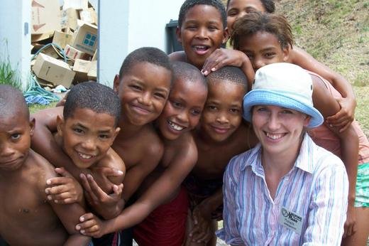 Michelle and township children