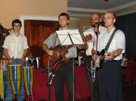 Our team performing for the orphans