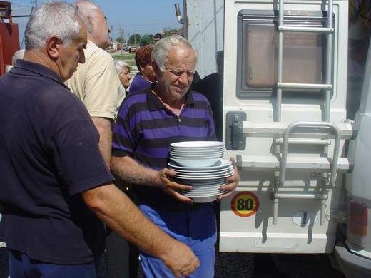 A recipient of some of the donated kitchenware.